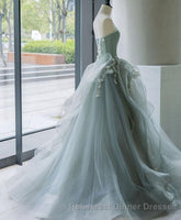 Unique Tulle Lace Long Semi Formal Prom Gown Tulle Lace Evening Dress